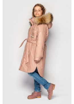 Cvetkov пудровое зимнее пальто для девочки Николь 3